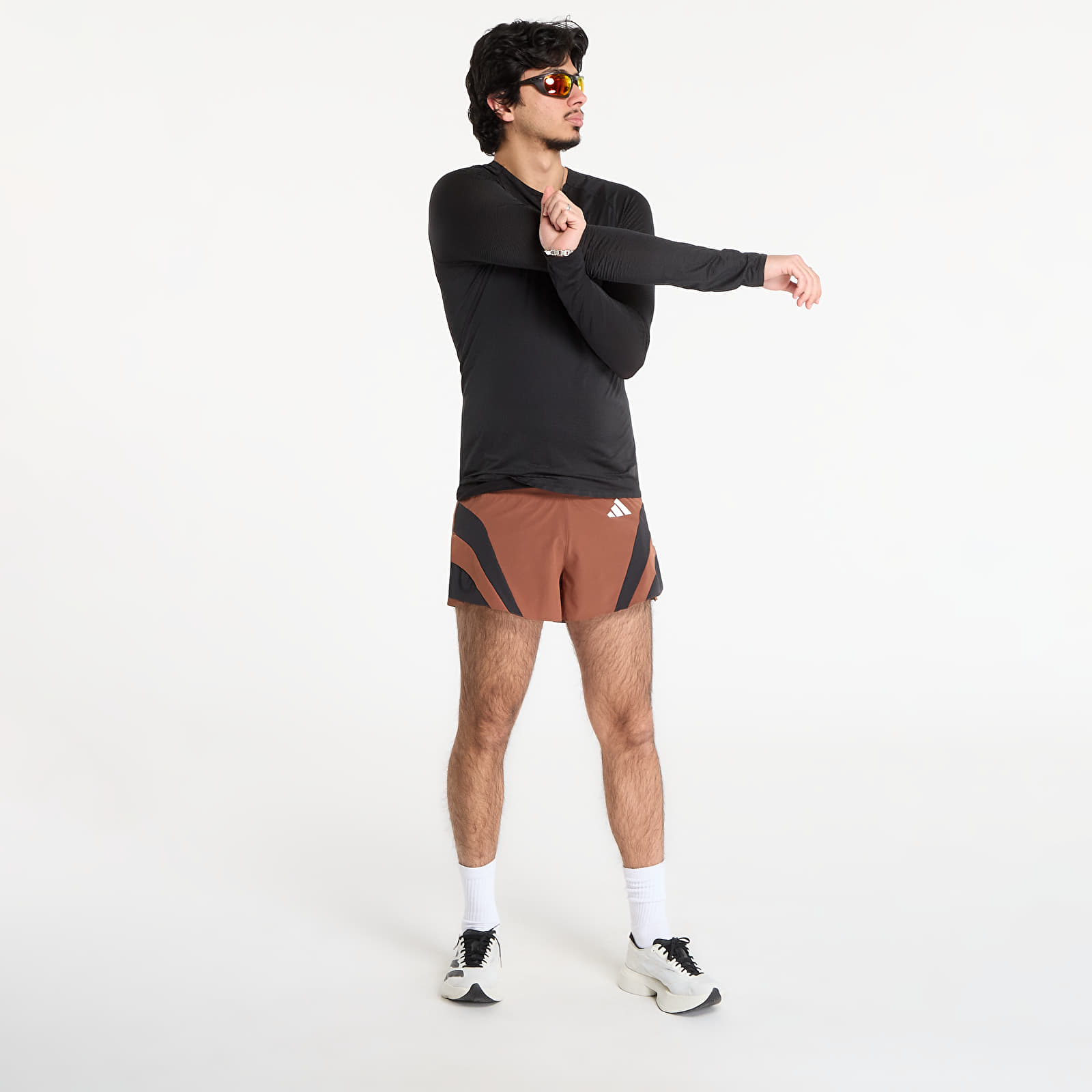 Shorts voor heren adidas Humanrace Adizero Archive Running Gel Short Preloved Brown