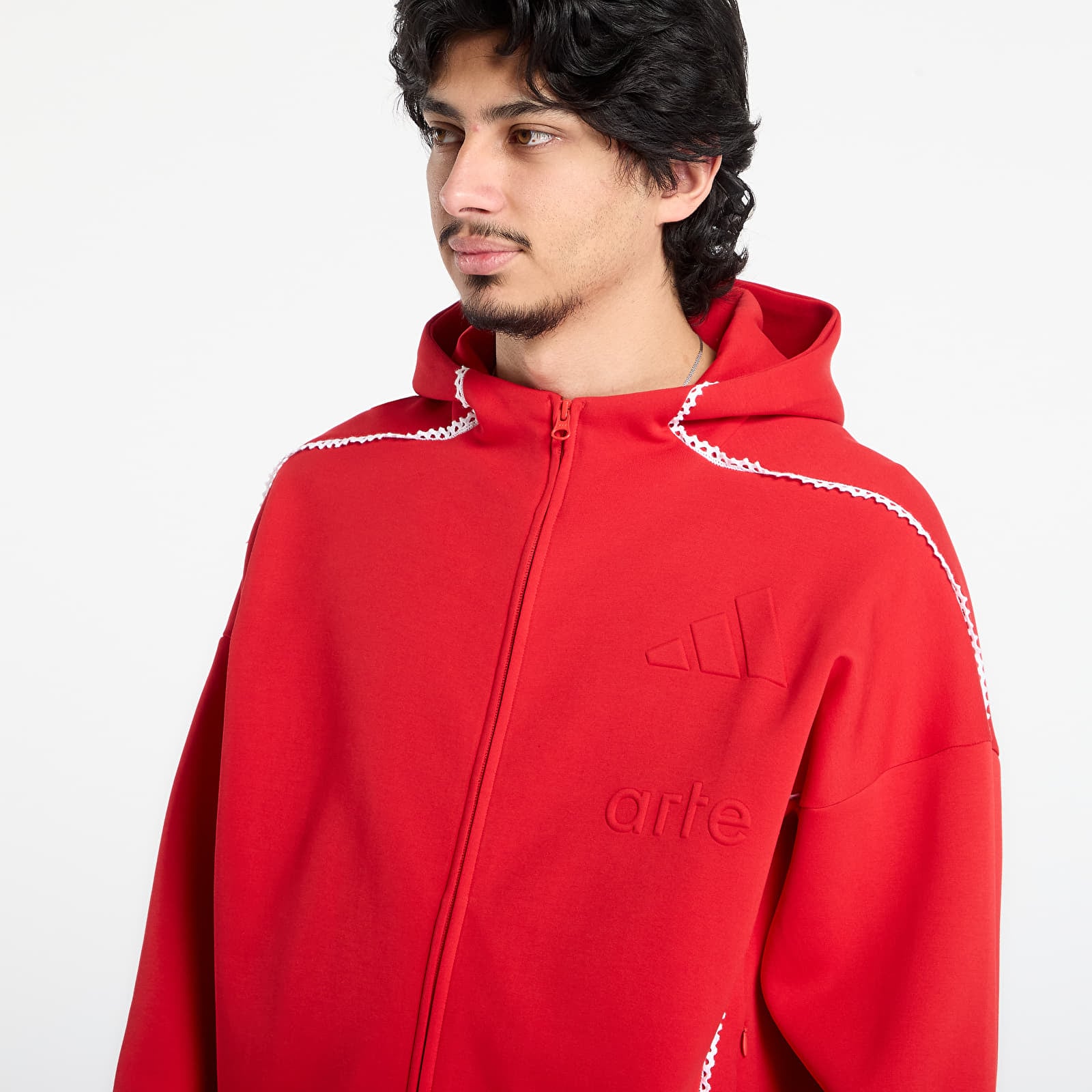 Bluzy adidas x arte Z.N.E. Full-Zip Track Top Better Scarlet/ White