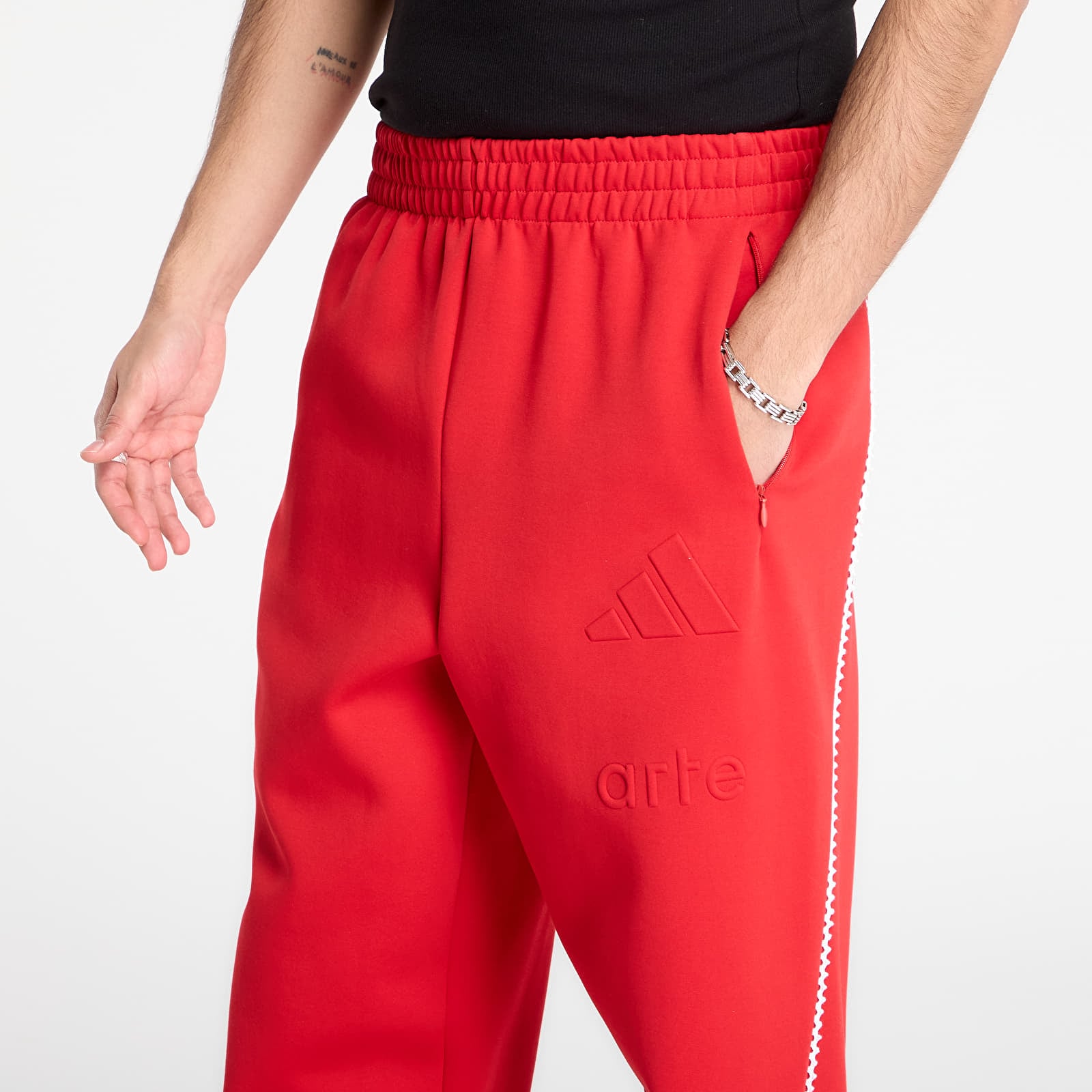 Spodnie adidas x arte Z.N.E. Trackpant Better Scarlet/ White