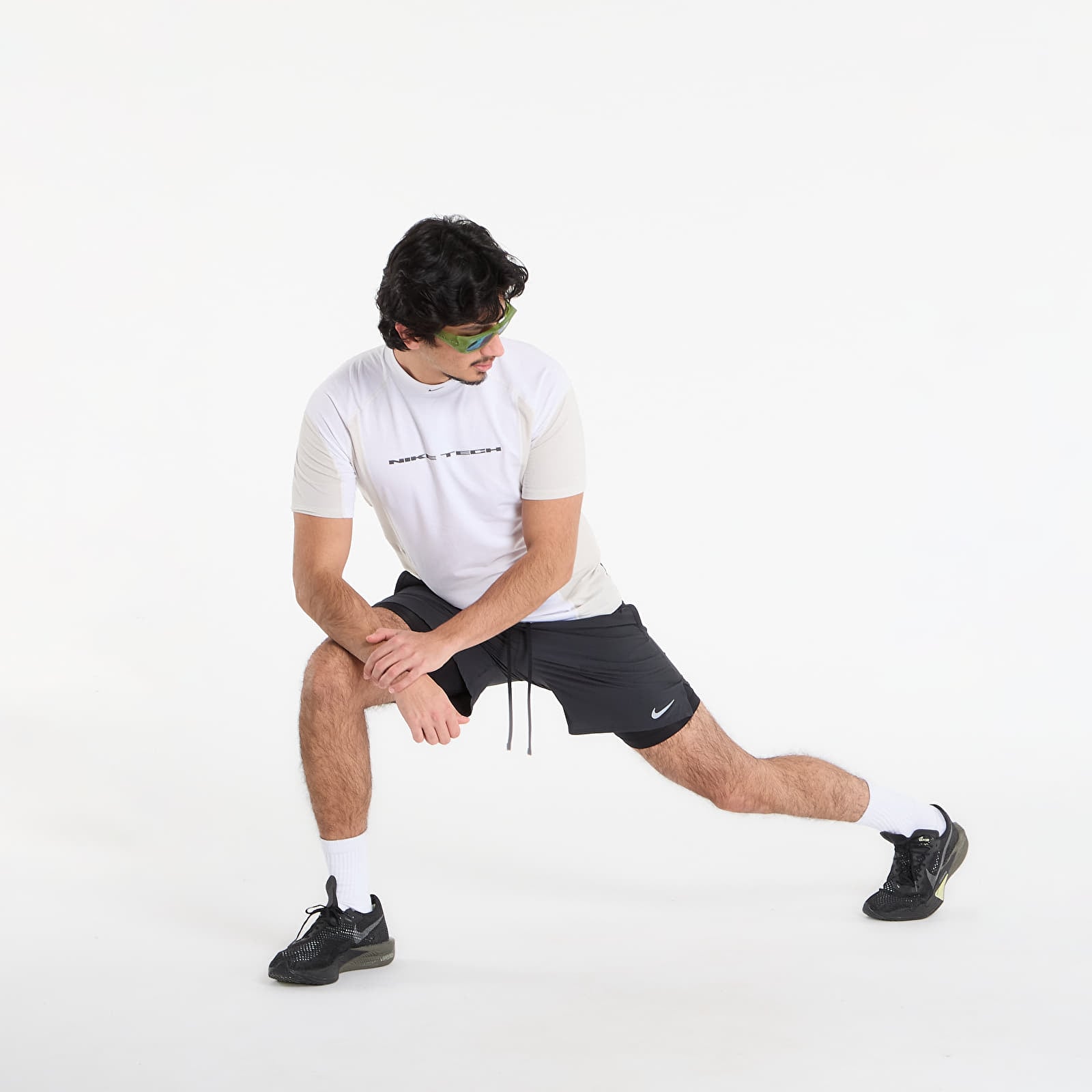 Shorts Nike Stride Men's Dri-FIT 7" 2-in-1 Running Shorts Black/ Black/ Black/ Reflective Silv