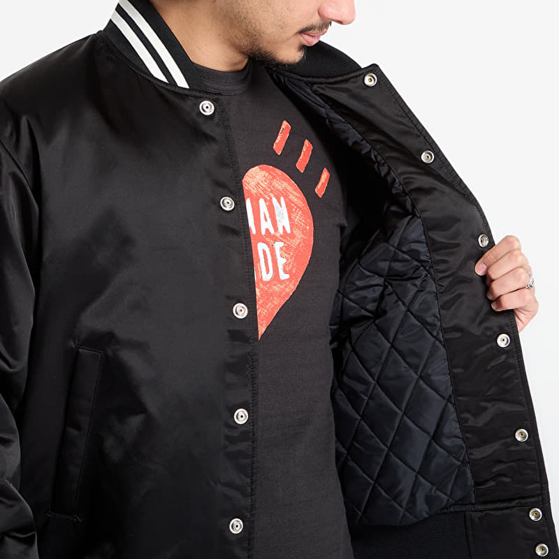 HUMAN MADE Nylon Stadium Jacket UNISEX Black | Footshop