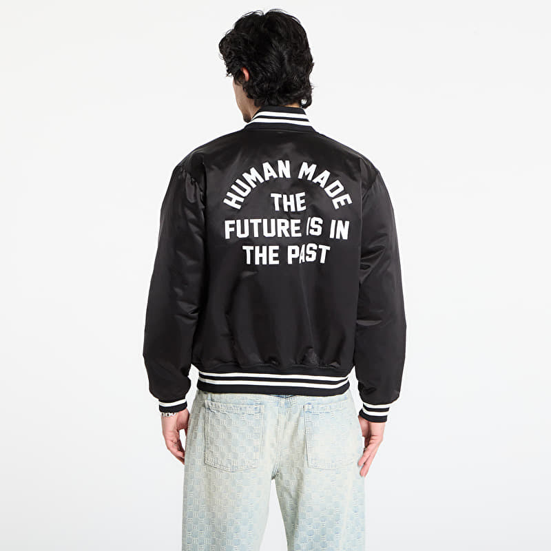 HUMAN MADE Nylon Stadium Jacket UNISEX Black | Footshop