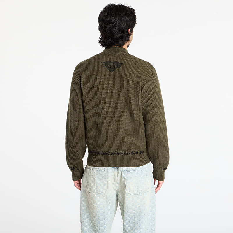 HUMAN MADE Moc Neck Knit Sweater UNISEX Olive Drab | Footshop