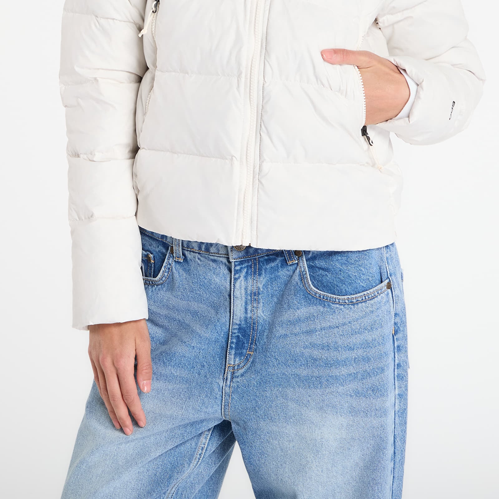 Ženske jakne The North Face Hyalite Down Hoodie White Dune