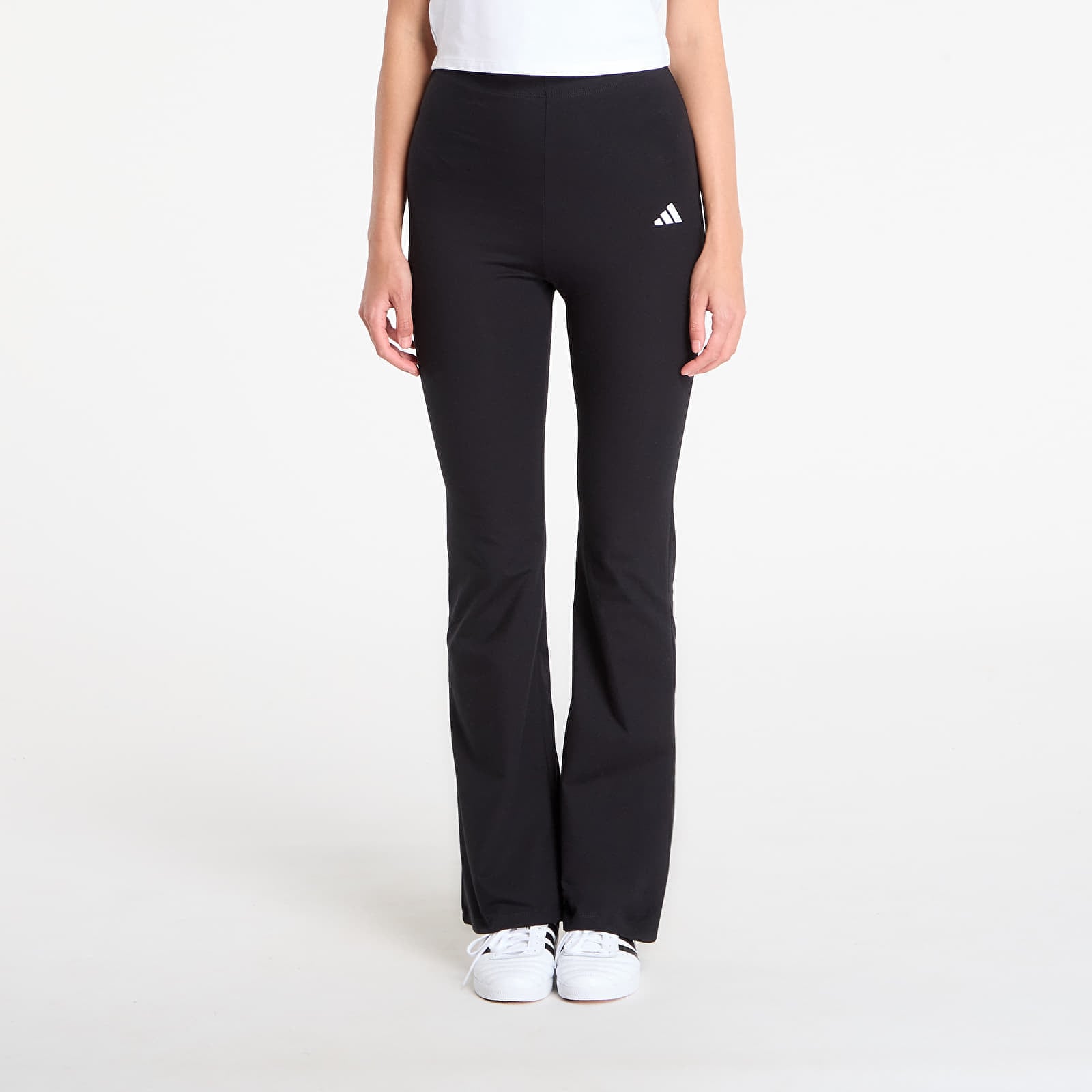 Colanți adidas Essentials Small Logo Flared Leggings Black/ White XL