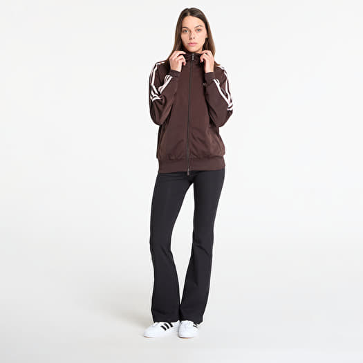 Women's hoodies adidas Firebird Track Top Loose Aurora Coffee