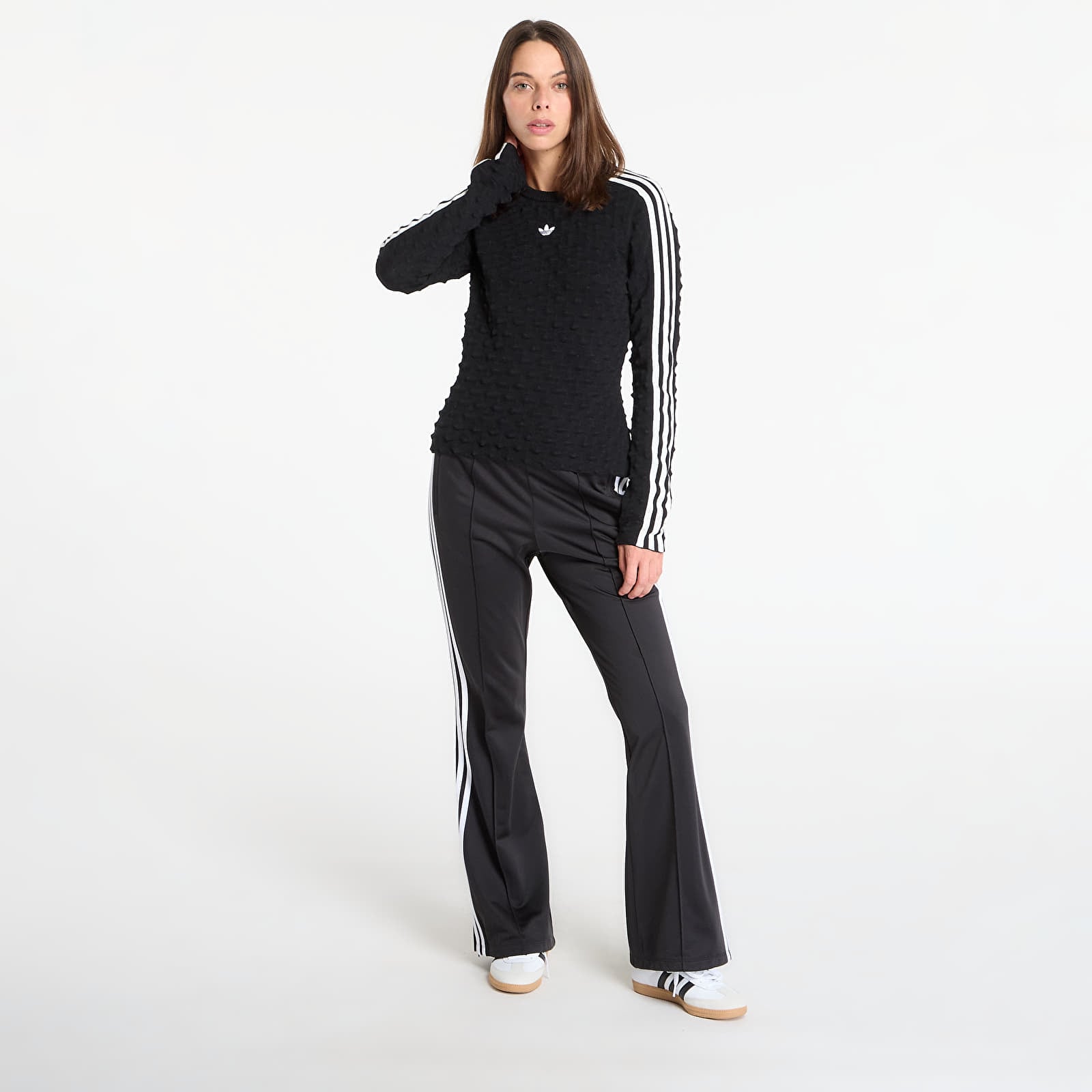 Moteriški marškinėliai adidas Slim Ls Tee Black