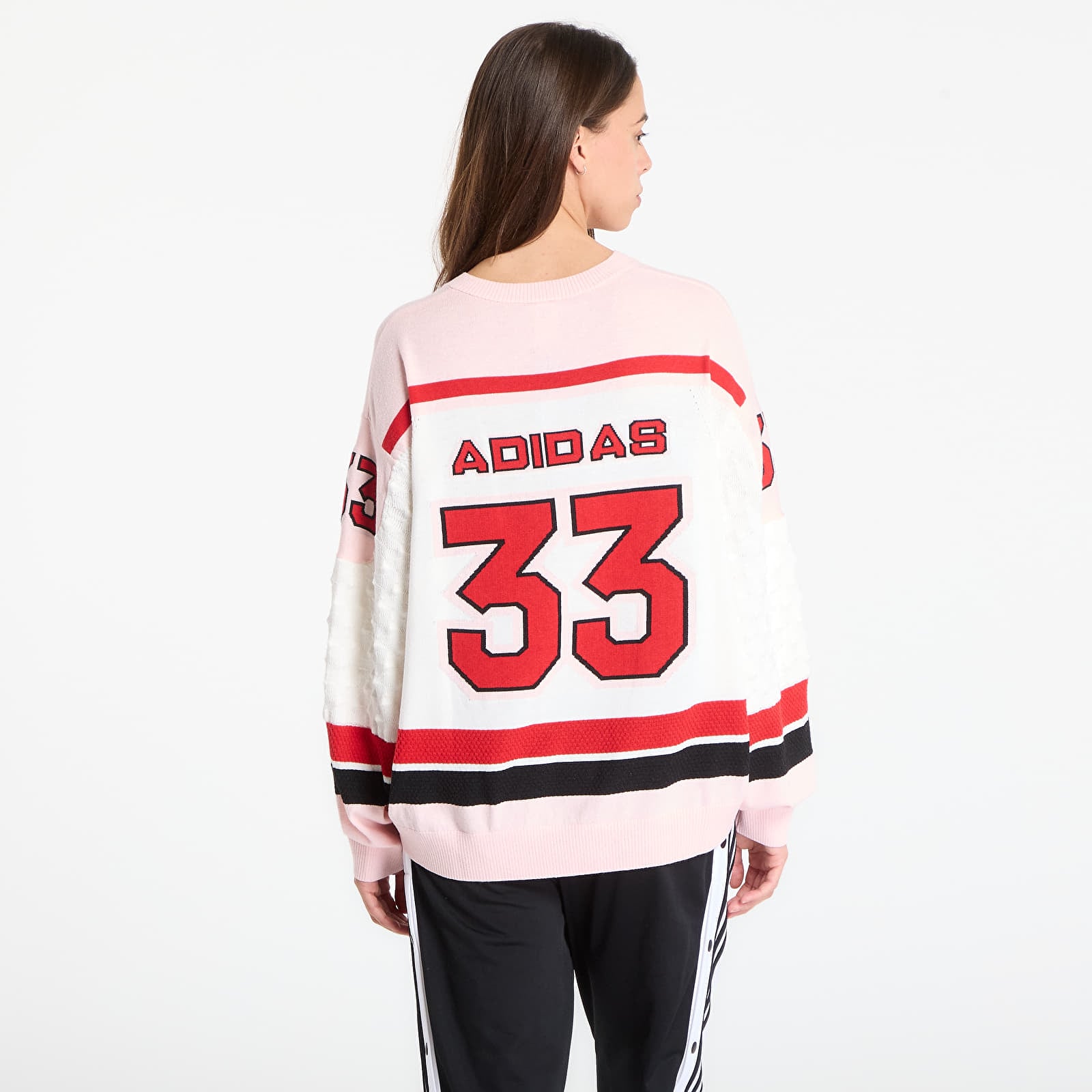 Mikiny adidas Os Jersey White/ Sanpin/ Better Scarlet