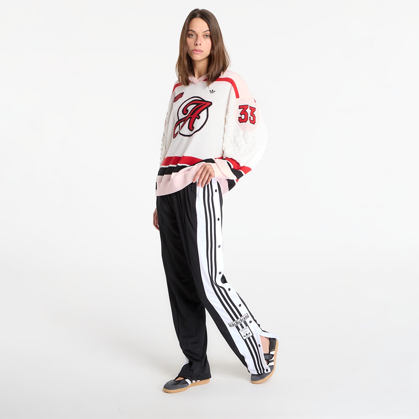 Mikiny adidas Os Jersey White/ Sanpin/ Better Scarlet