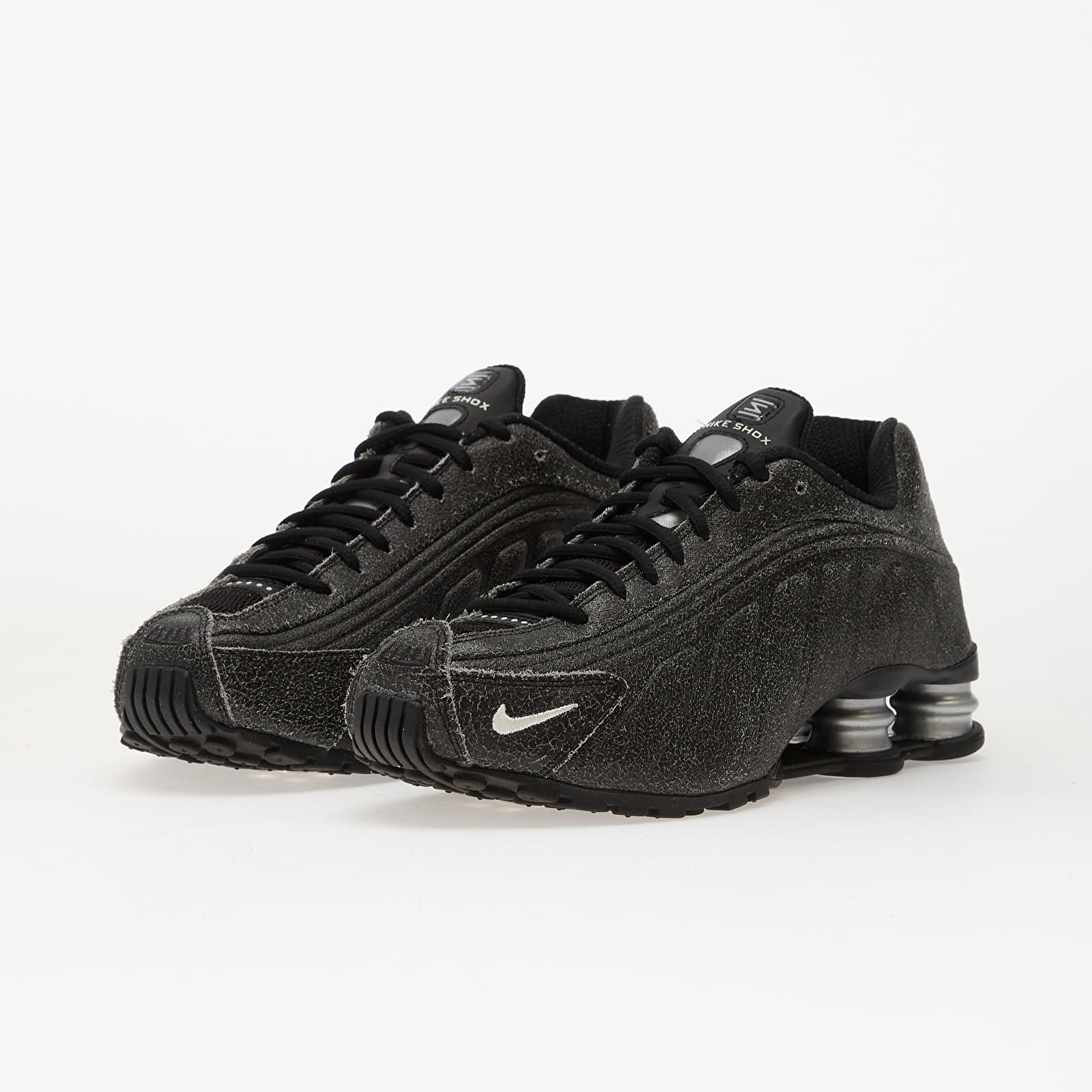 Men's shoes Nike Shox R4 Qs Black/ Sail-Lt Smoke Grey-Metallic Silver