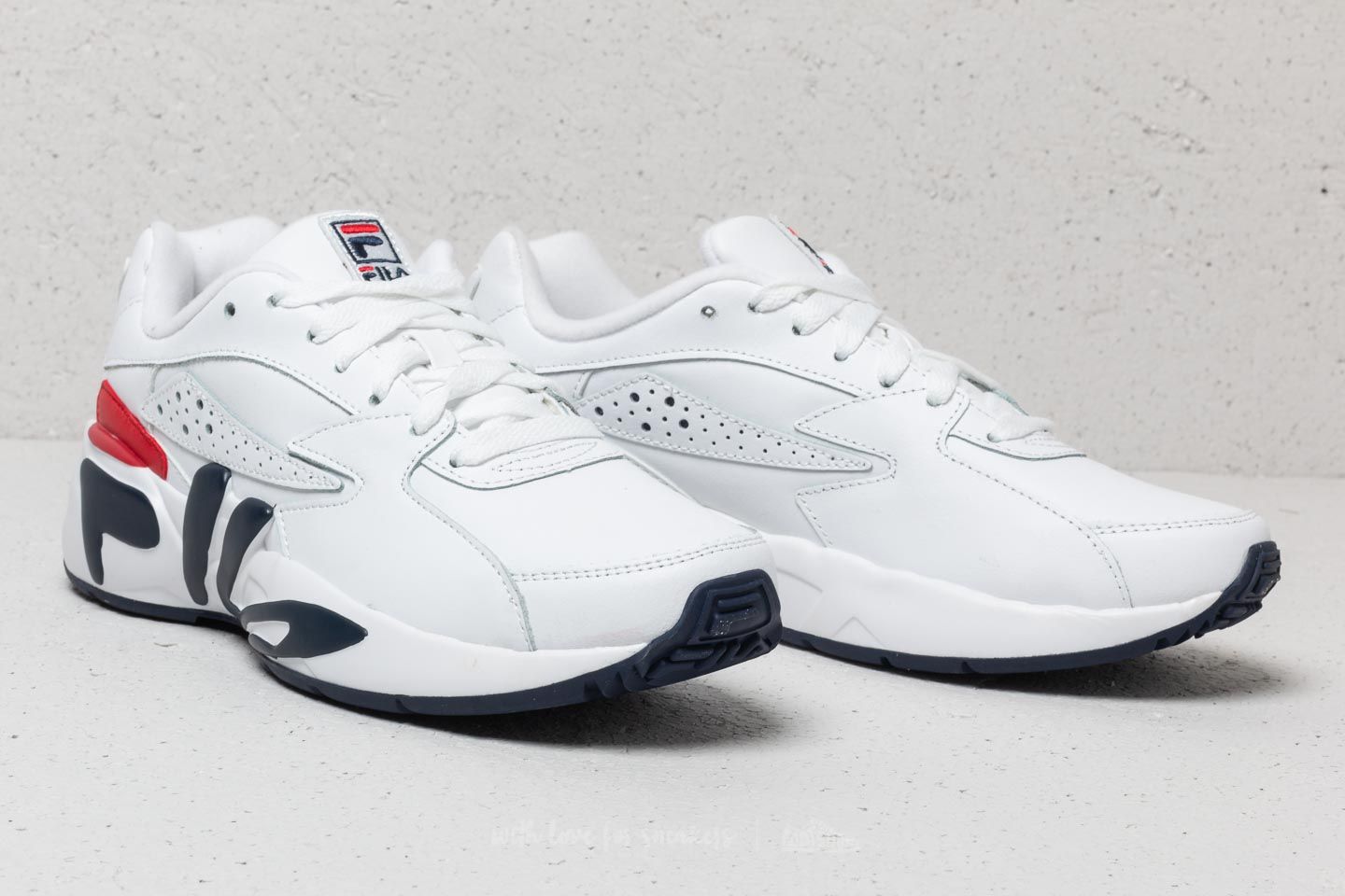 Men s shoes Fila Mindblower White Fila Navy Fila Red Footshop