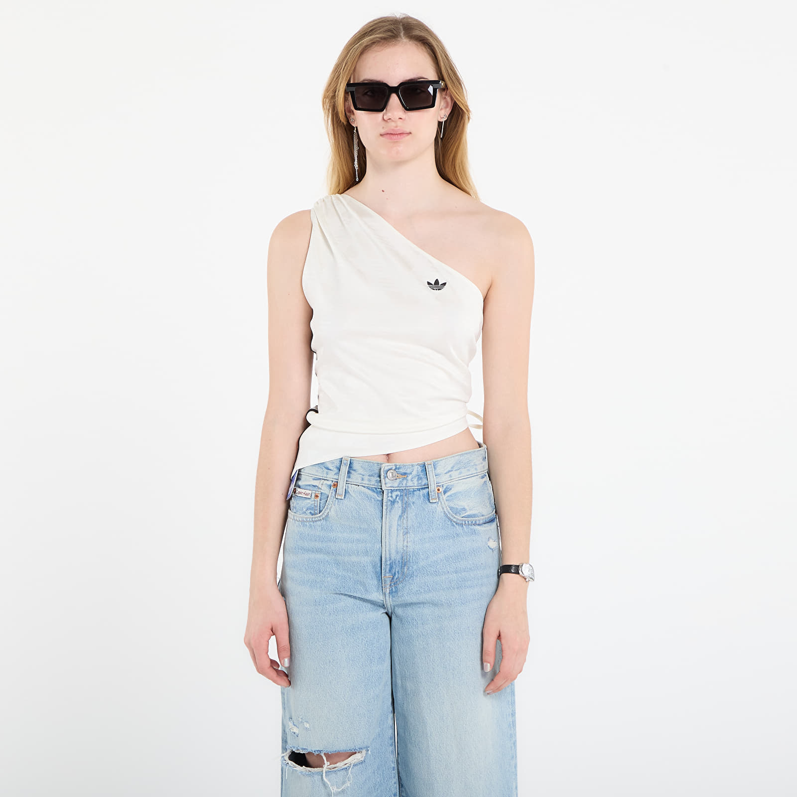 adidas Rouched Top Off White L