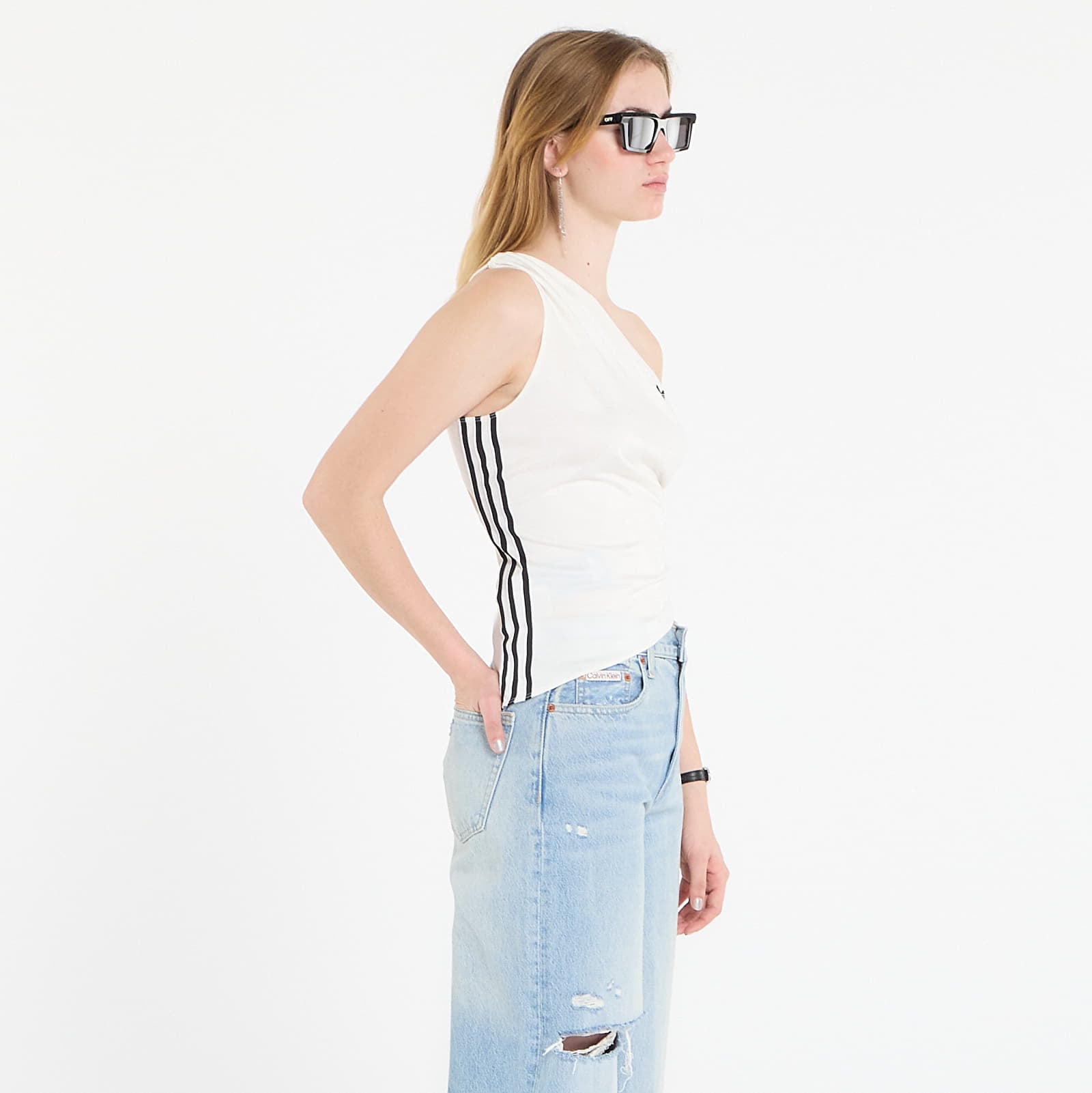 Tank Tops adidas Rouched Top Off White