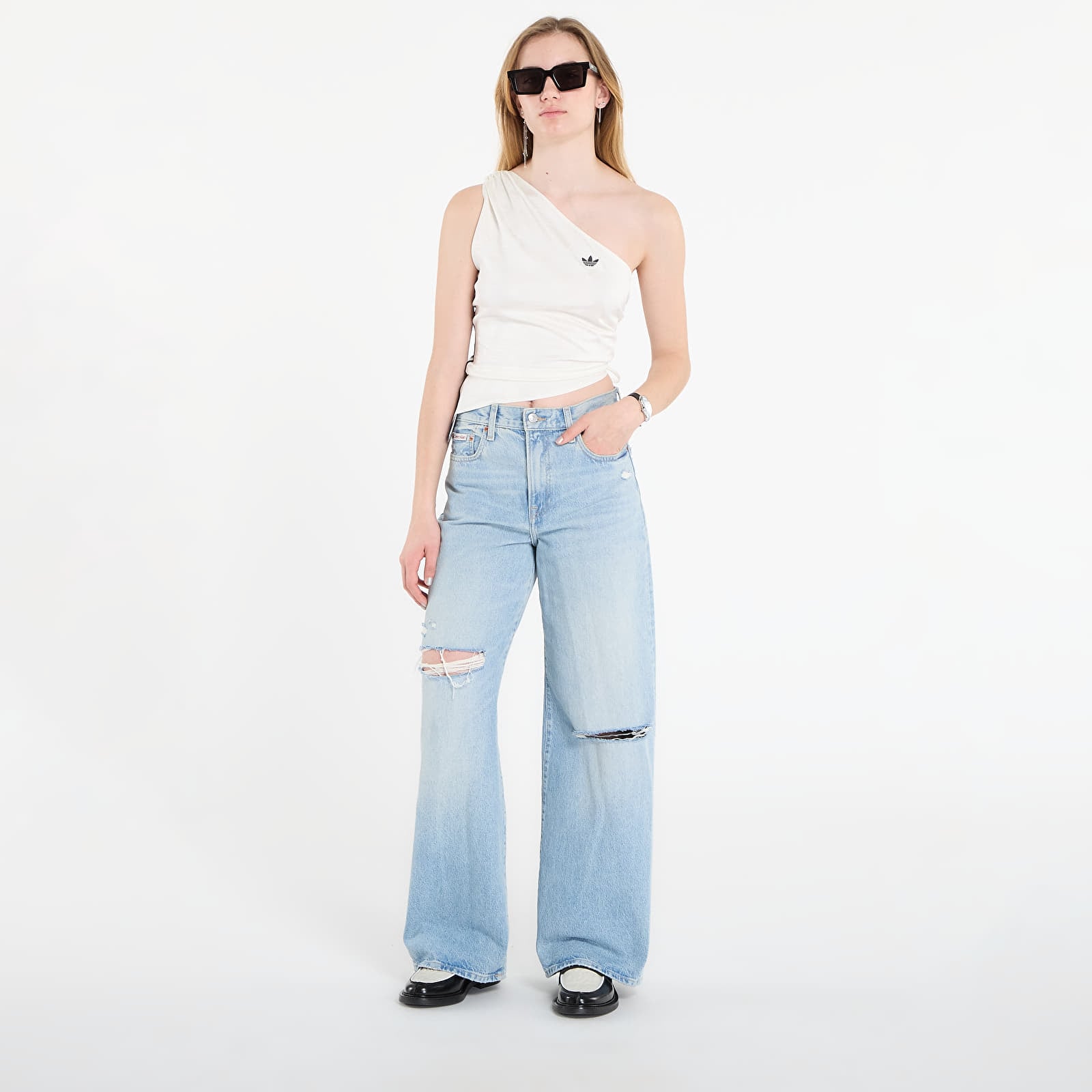 Tank Tops adidas Rouched Top Off White