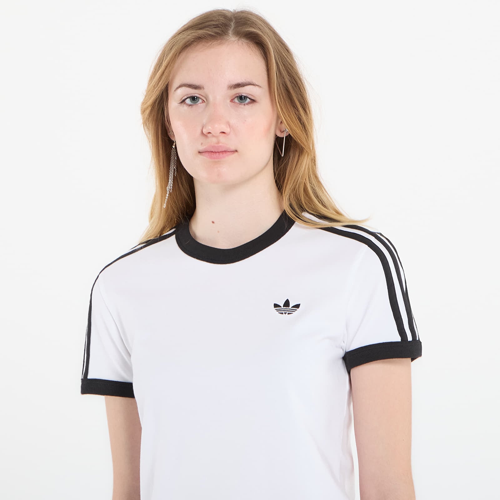 Marškinėliai adidas 3S Tee Slim White/ Black