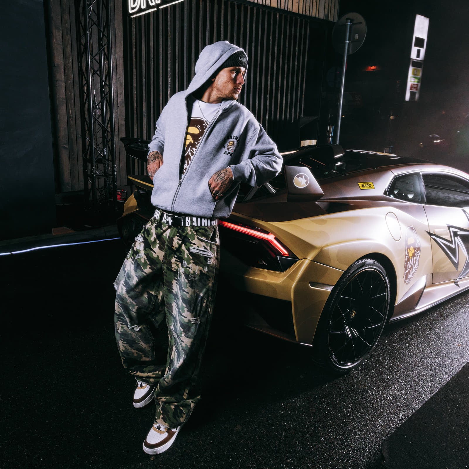 Skor för män BAPE® x FOOTSHOP - Bape Sta Multi Colored