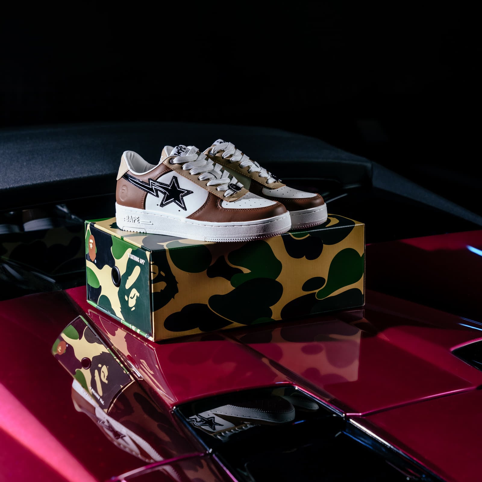 Skor för män BAPE® x FOOTSHOP - Bape Sta Multi Colored
