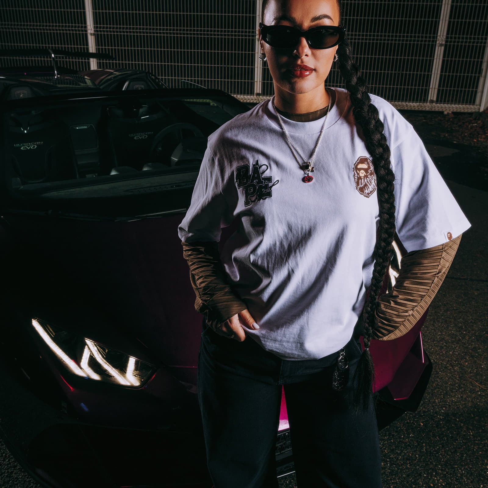 T-shirts BAPE® x FOOTSHOP - Scribble Logo Tee White