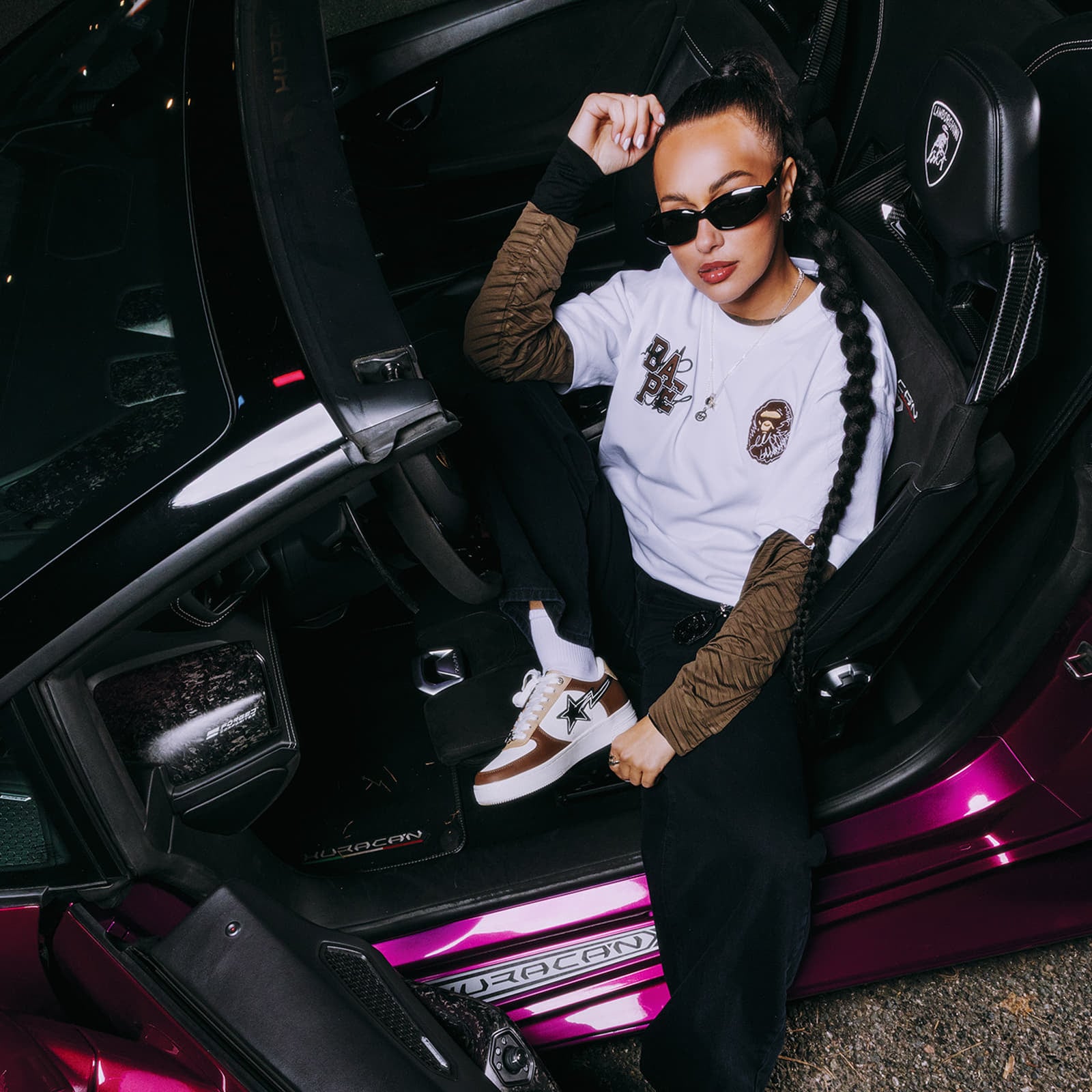 T-shirts BAPE® x FOOTSHOP - Scribble Logo Tee White