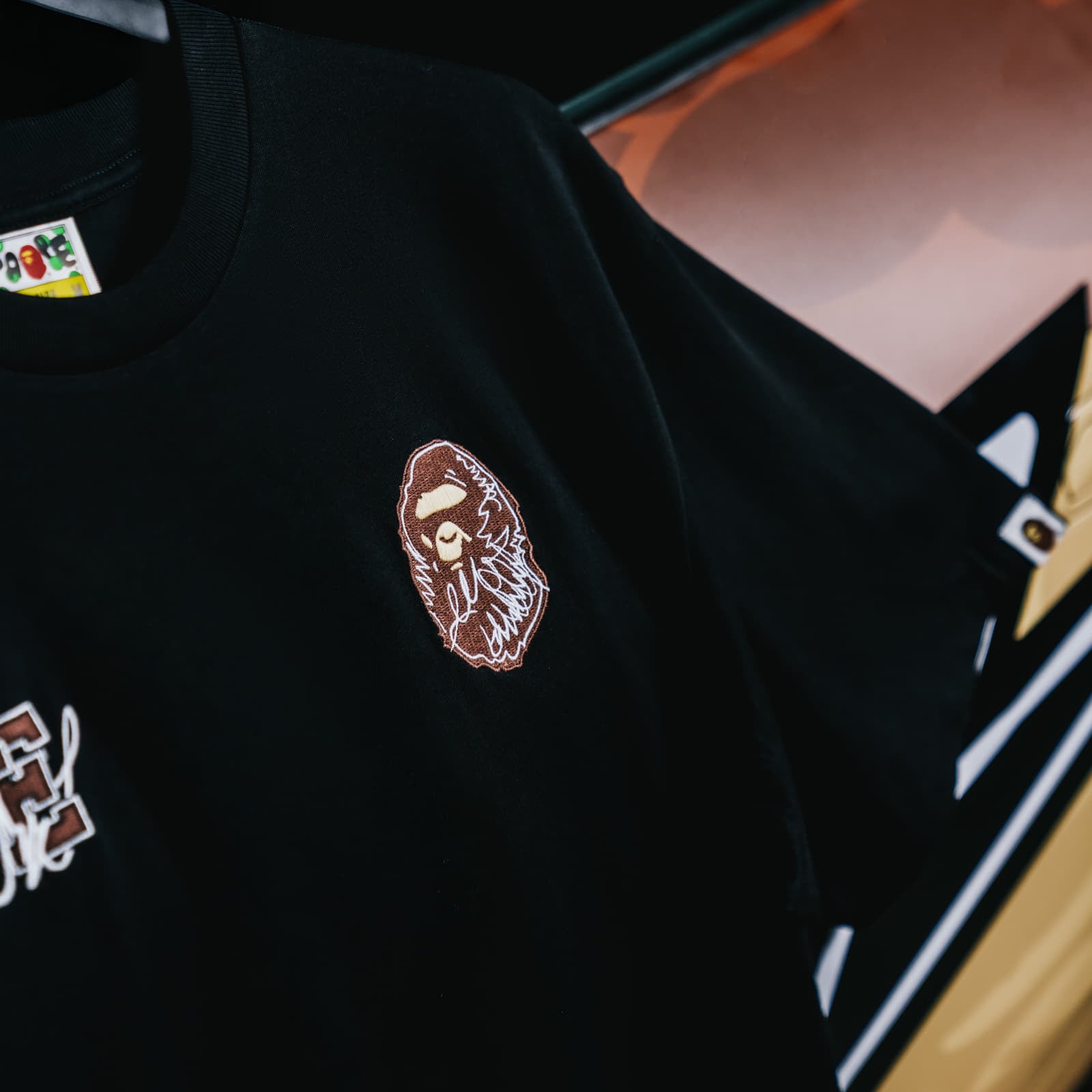 T-shirts BAPE® x FOOTSHOP - Scribble Logo Tee Black