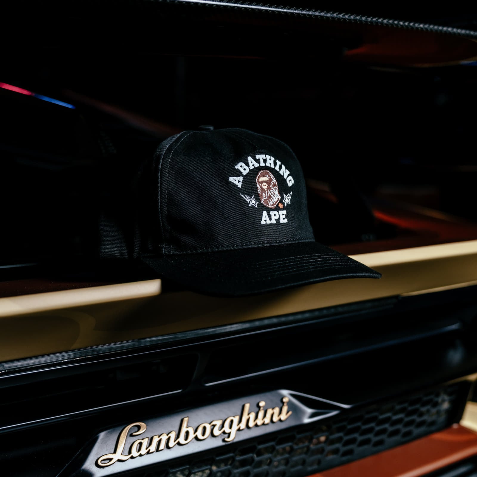 Kepsar BAPE® x FOOTSHOP - Scribble Ape Cap Black