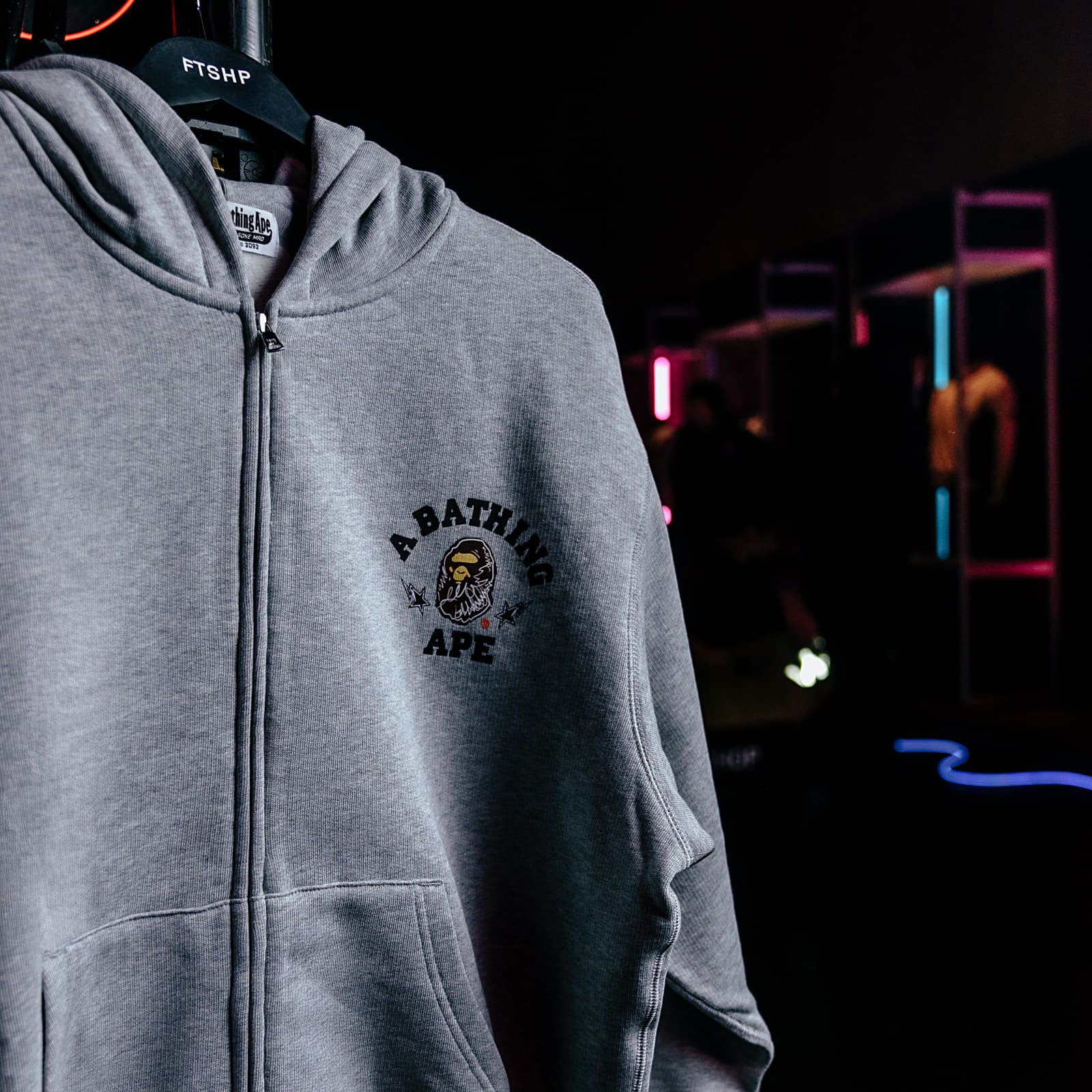 Hoodies och sweatshirts BAPE® x FOOTSHOP - Zip-Up Hoodie Gray