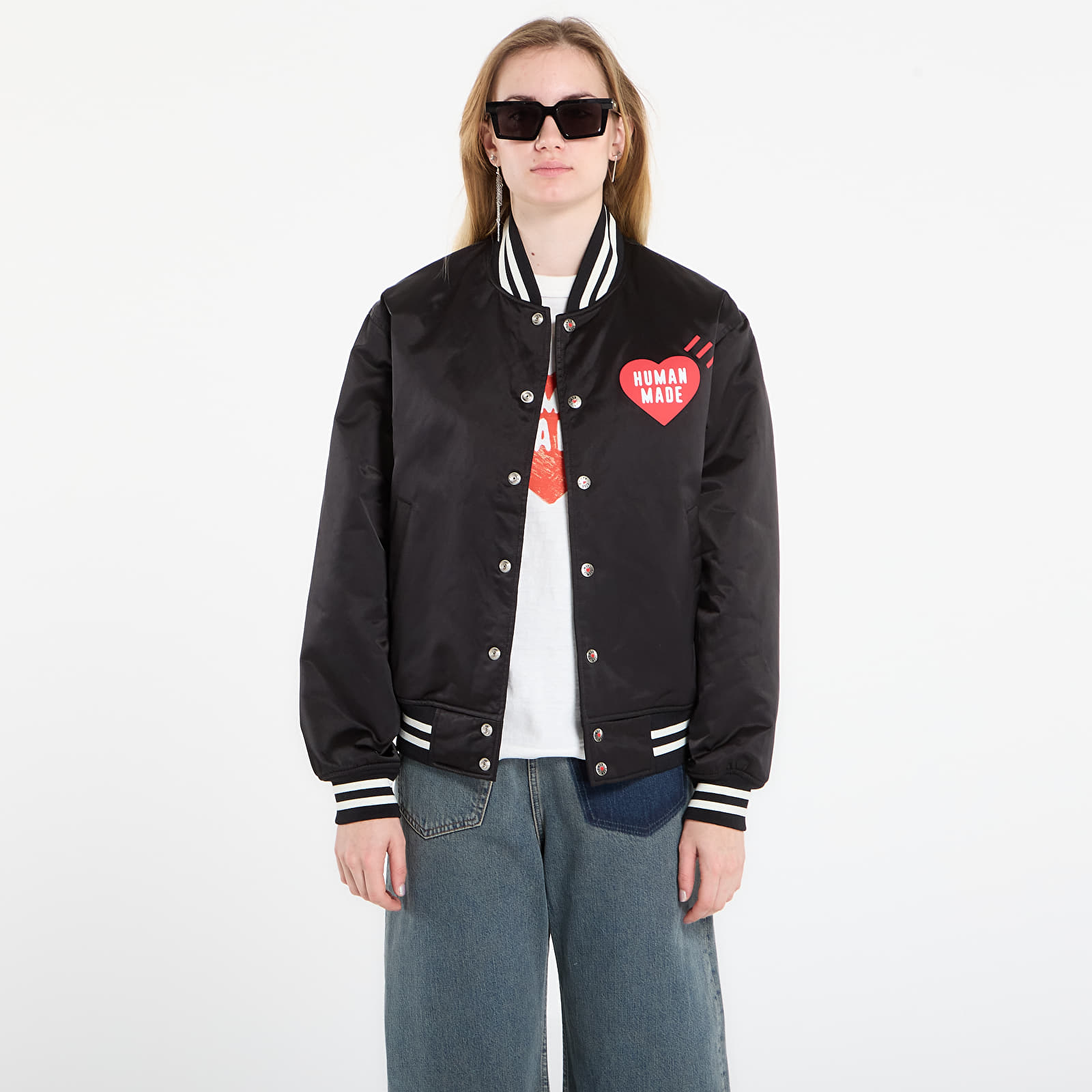 Jassen HUMAN MADE Nylon Stadium Jacket UNISEX Black