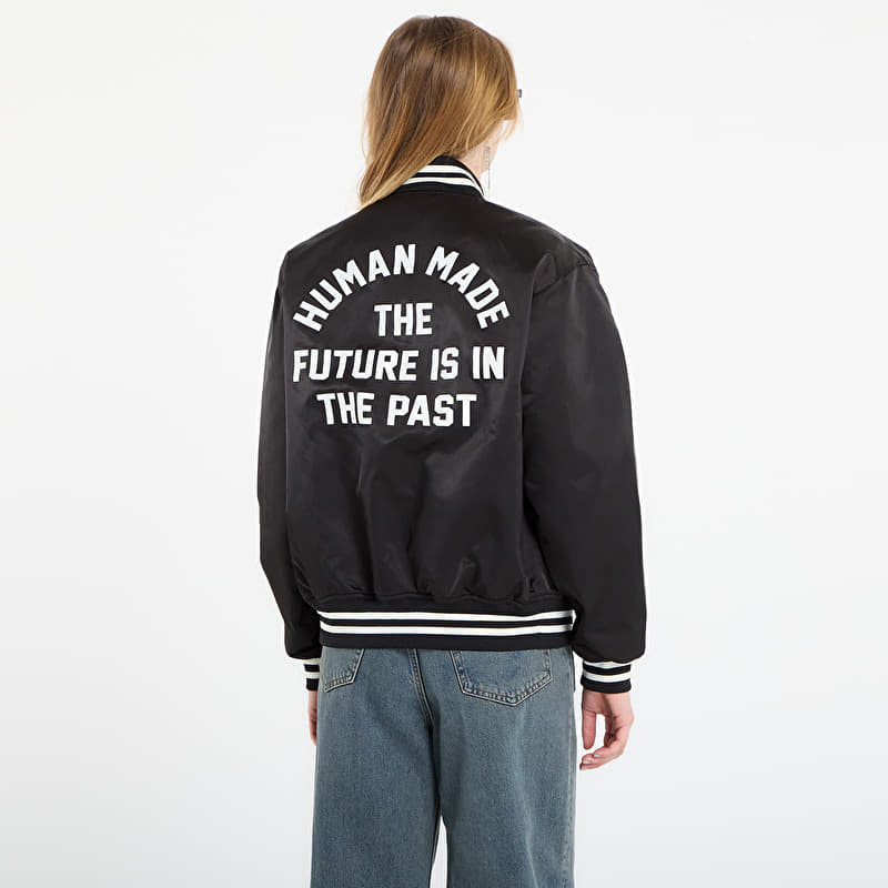 HUMAN MADE Nylon Stadium Jacket UNISEX Black | Footshop