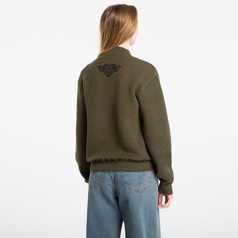 HUMAN MADE Moc Neck Knit Sweater UNISEX Olive Drab | Footshop