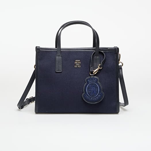 Handväska Tommy Hilfiger Th City Small Tote Melton Space Blue