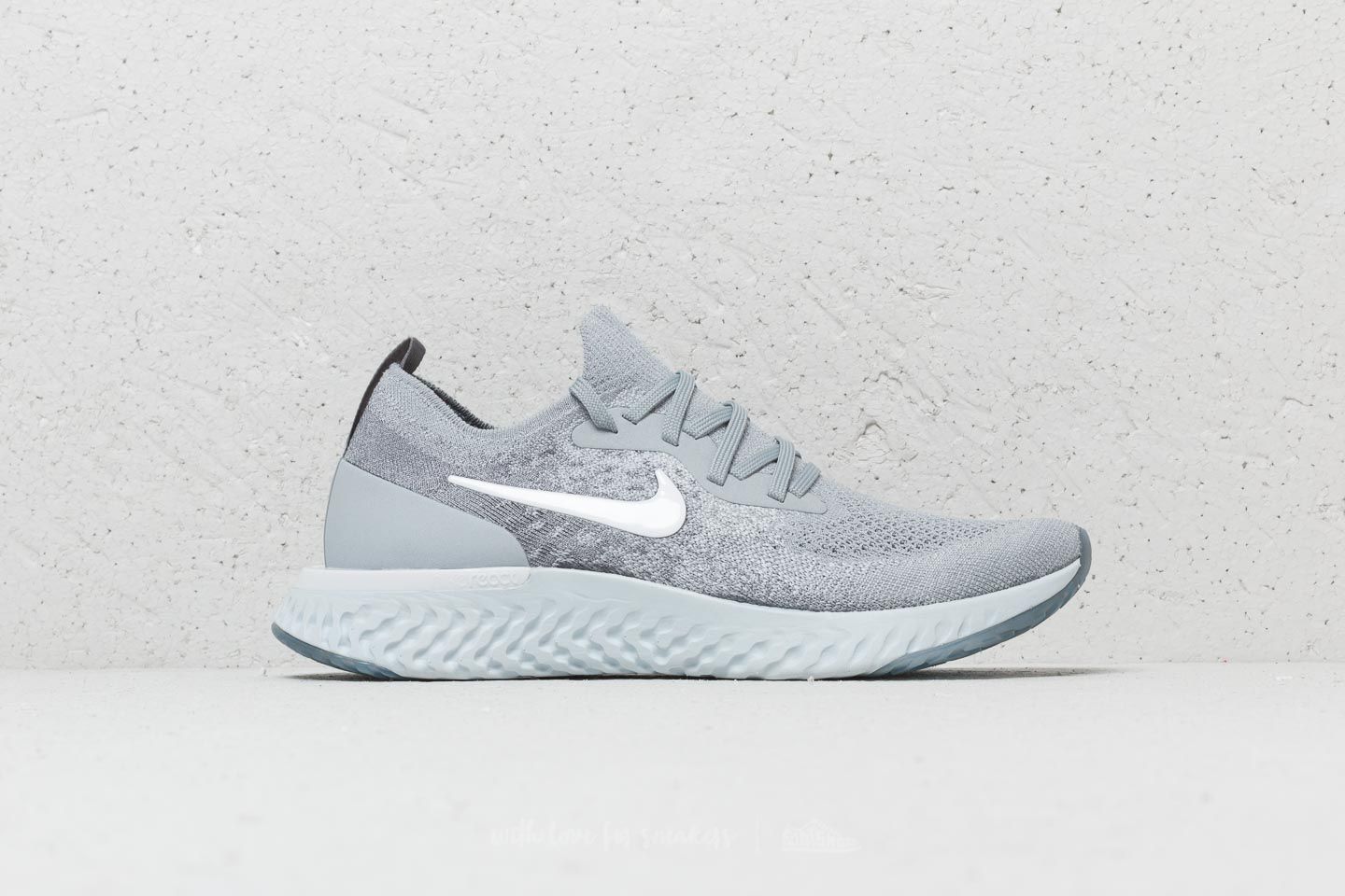Women s shoes Nike Epic React Flyknit GS Wolf Grey White Cool Grey Footshop