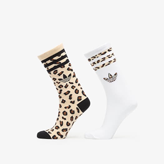 Zeķes adidas Leopard Crew Sock 2-Pack Sand Strata/ Black