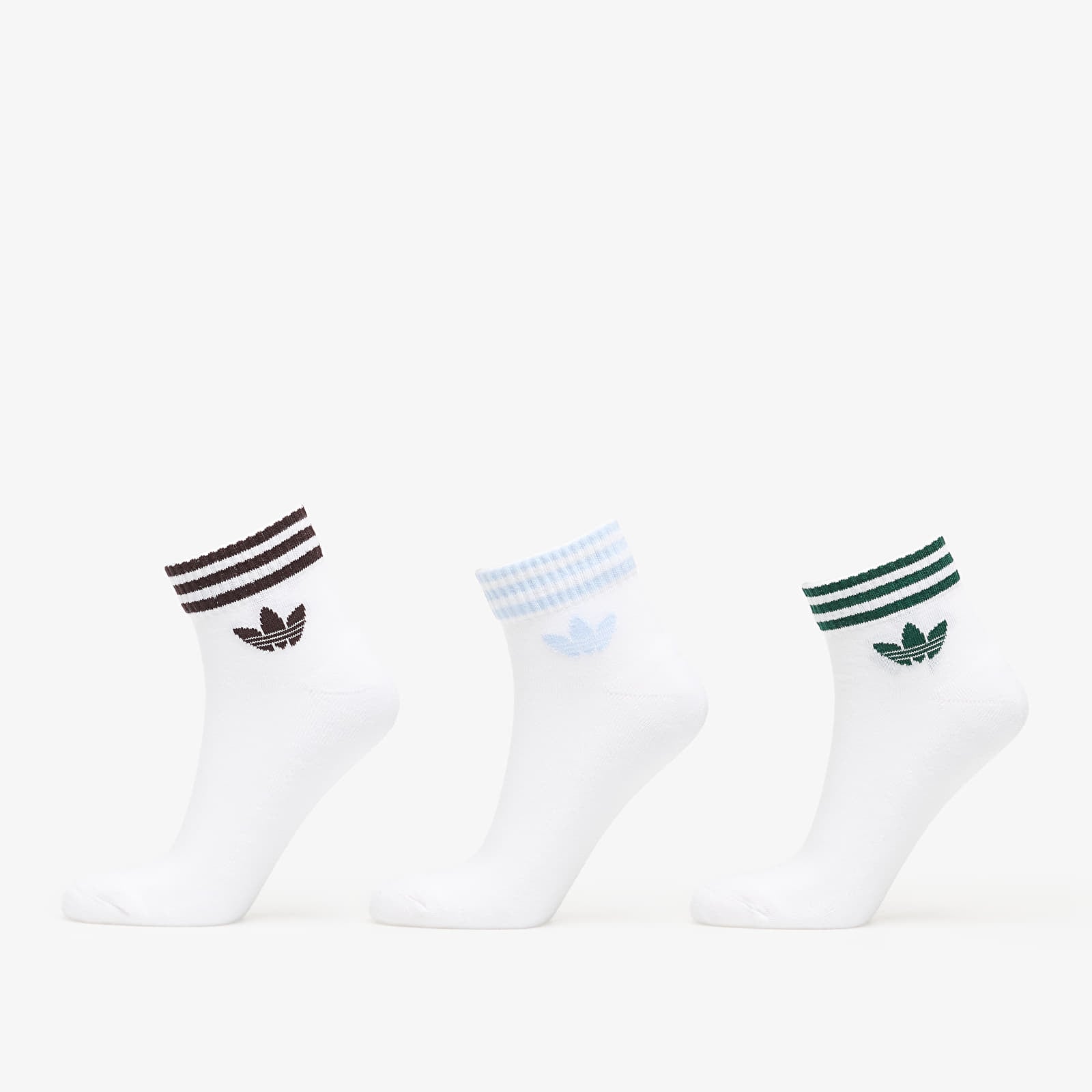 Мужские носки adidas 3S Ankle Socks 3-Pack White/ Auco/ Crsk/ Cgreen