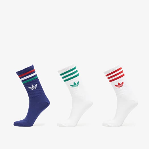 Zeķes adidas 3S Crew Socks 3-Pack Victory Blue/ White/ White