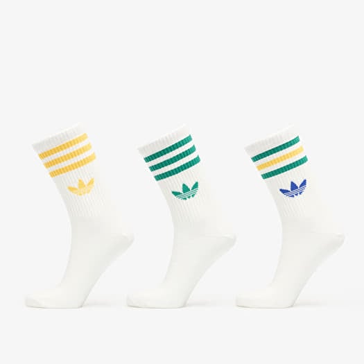 Zeķes adidas 3S Crew Socks 3-Pack Off White/ Off White/ Off White