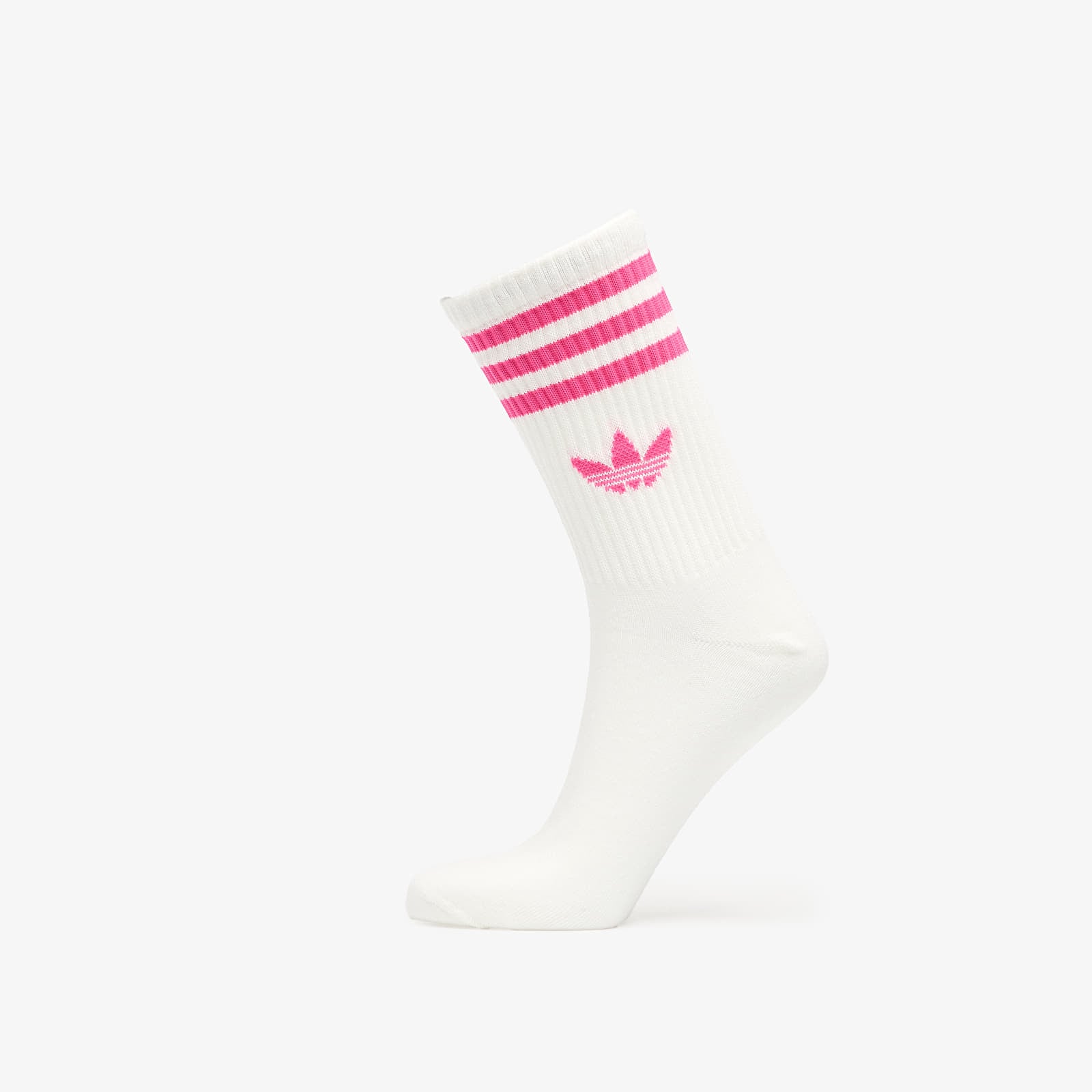 Men's socks adidas 3S Crew Socks 3-Pack Off White/ Shock Pink/ Off White