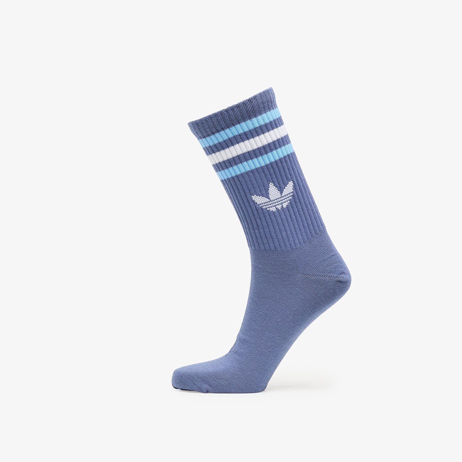Vīriešu zeķes adidas 3S Crew Socks 3-Pack Creme Blue/ White/ White