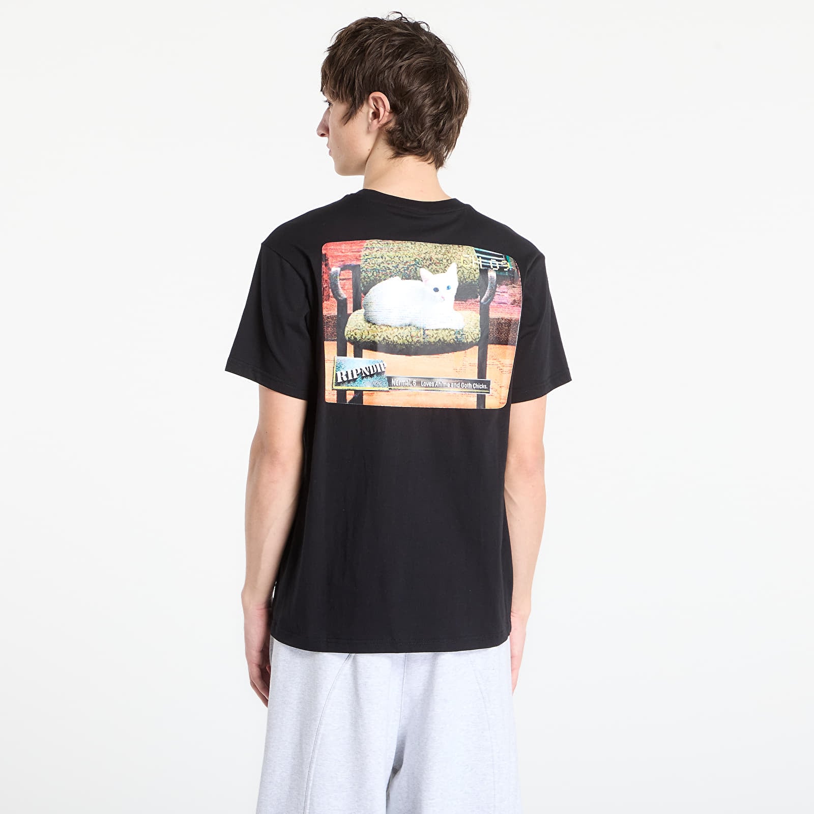 Majice T-shirt RIPNDIP Talk Show Tee Black Vintage Wash