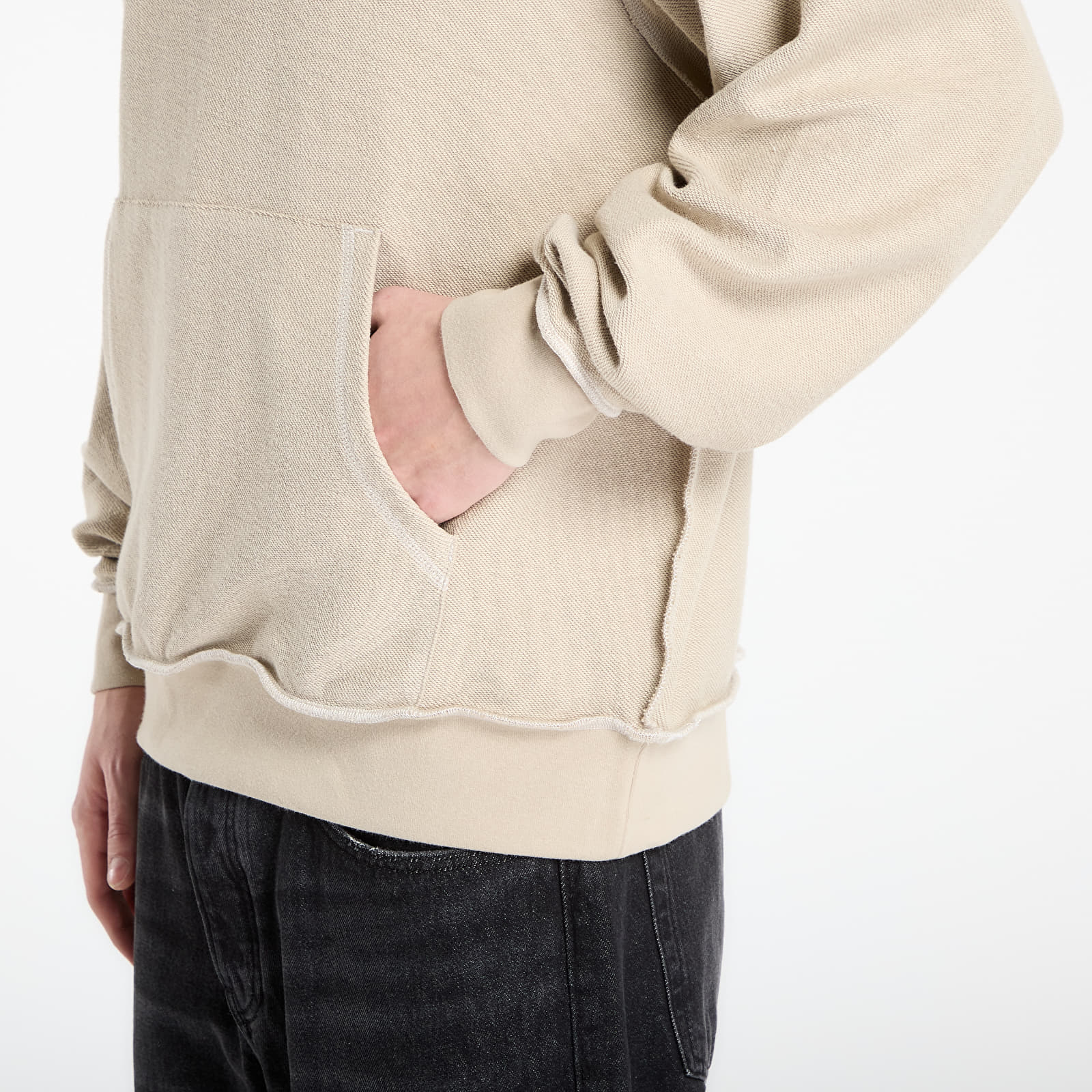 Hættetrøjer og sweatshirts RIPNDIP Linked Up Reverse Stitched Hoodie Khaki