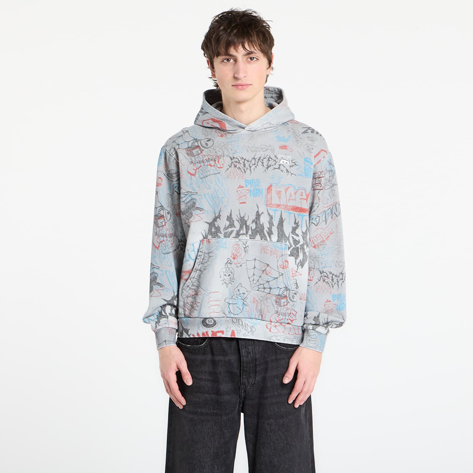 Sweatshirts RIPNDIP Marker Hoodie Sage Grey Vintage Wash