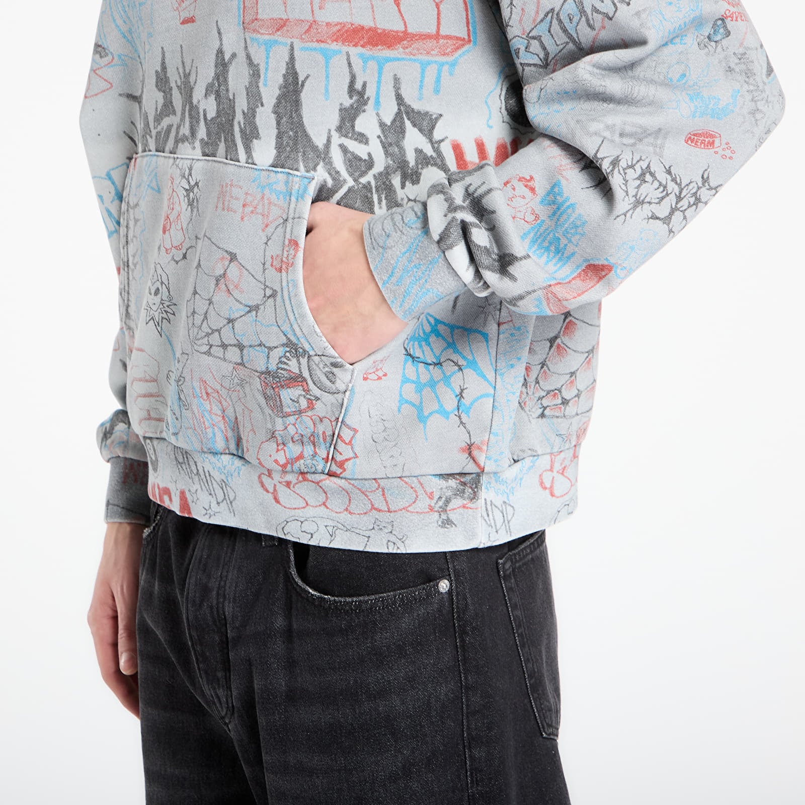 Sweatshirts RIPNDIP Marker Hoodie Sage Grey Vintage Wash