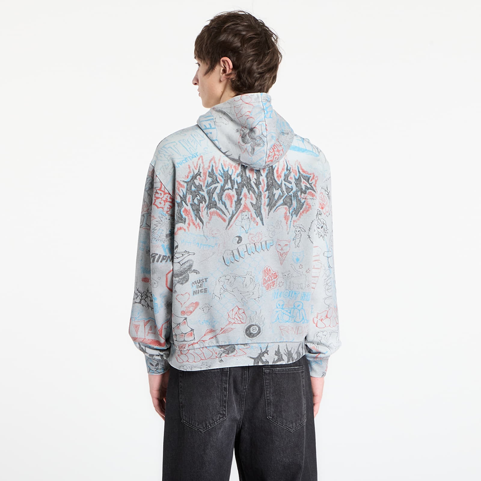 Sweatshirts RIPNDIP Marker Hoodie Sage Grey Vintage Wash