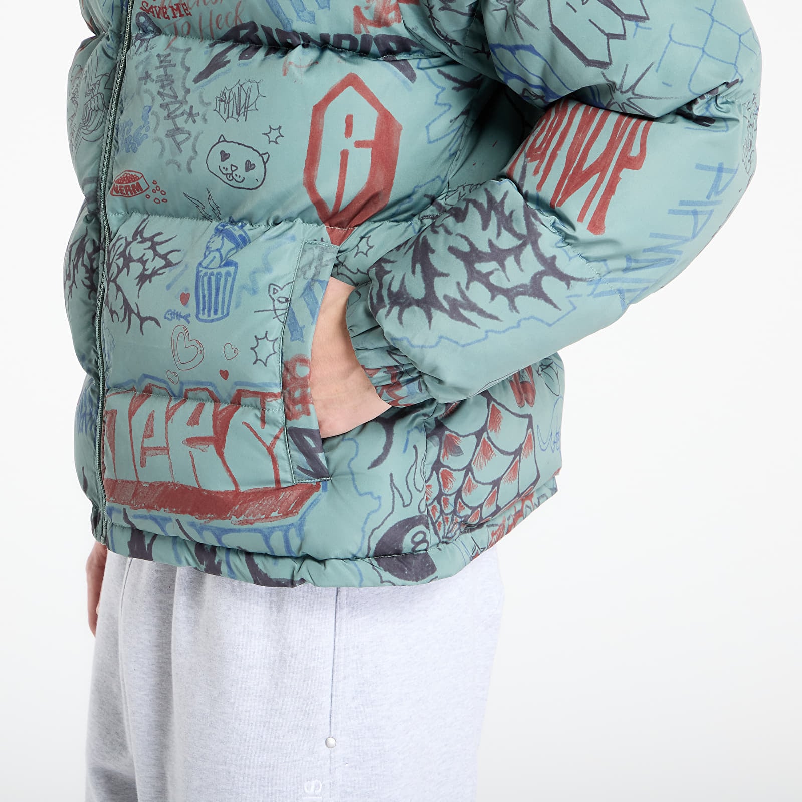 Jackets RIPNDIP Marker Puffer Jacket Black/ Charcoal