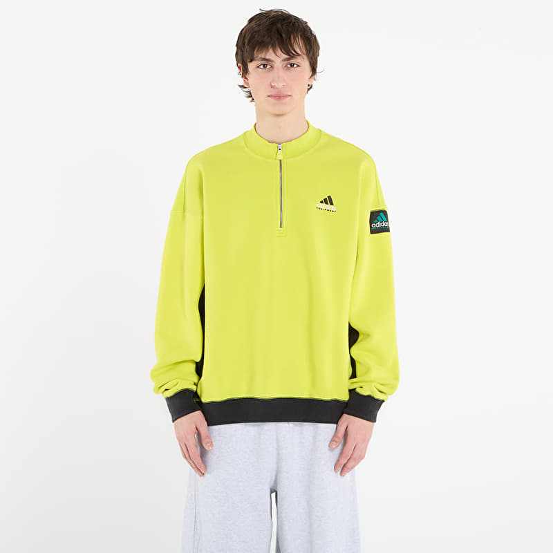 adidas Equipment Blocked Half-Zip Acid Yellow
