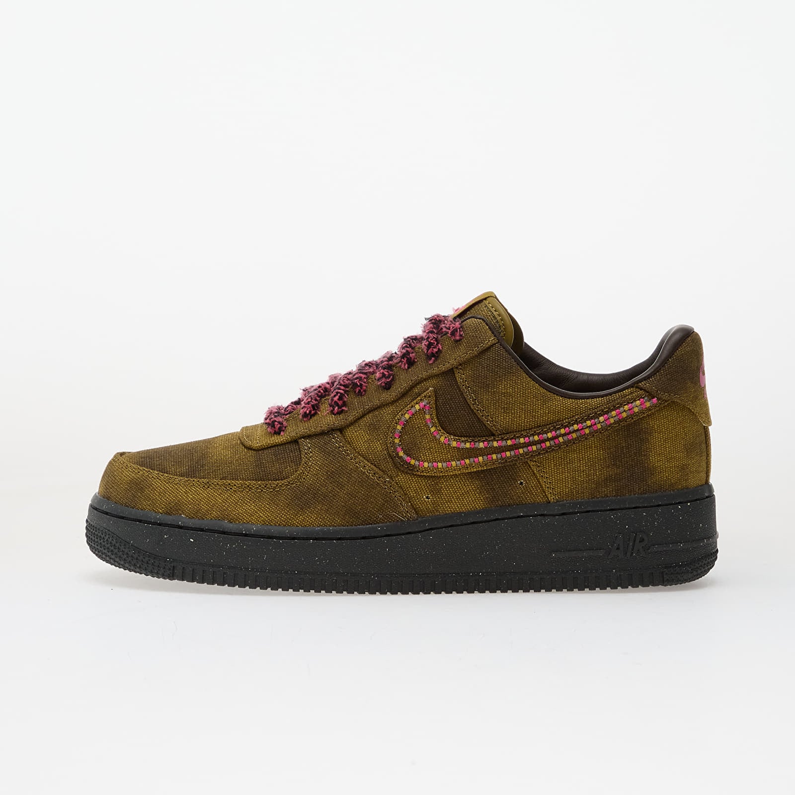 Herresko Nike Air Force 1 Boucle Qs Desert Moss/ Fierce Pink-Midwest Gold