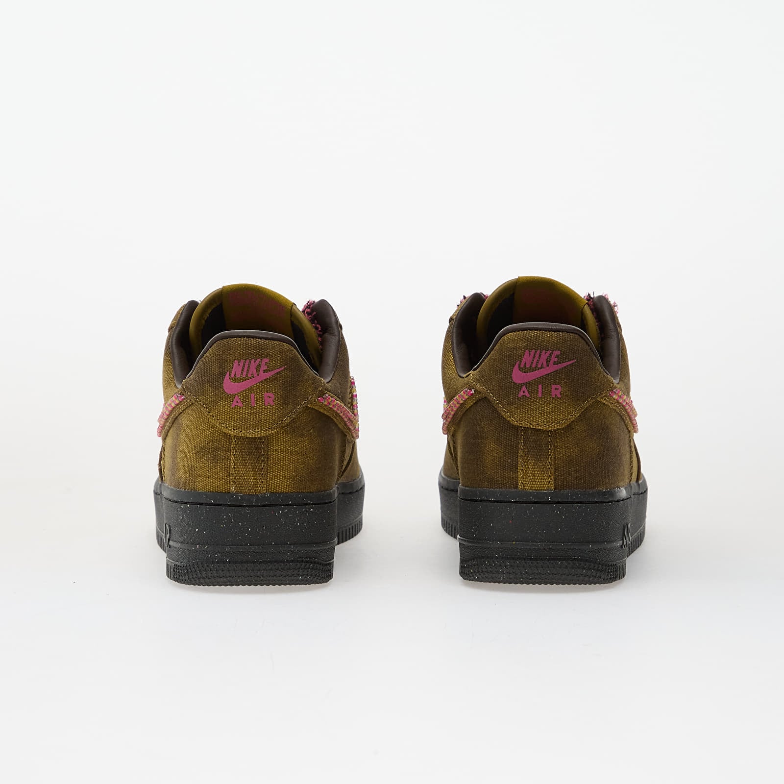 Herresko Nike Air Force 1 Boucle Qs Desert Moss/ Fierce Pink-Midwest Gold