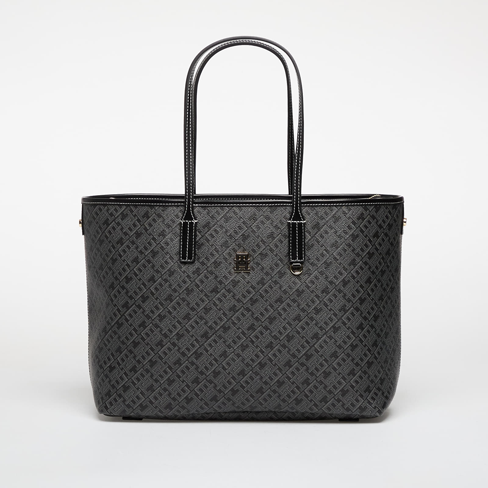 Moške torbe za na ramo Tommy Hilfiger Th Monoplay Leather Tote Black