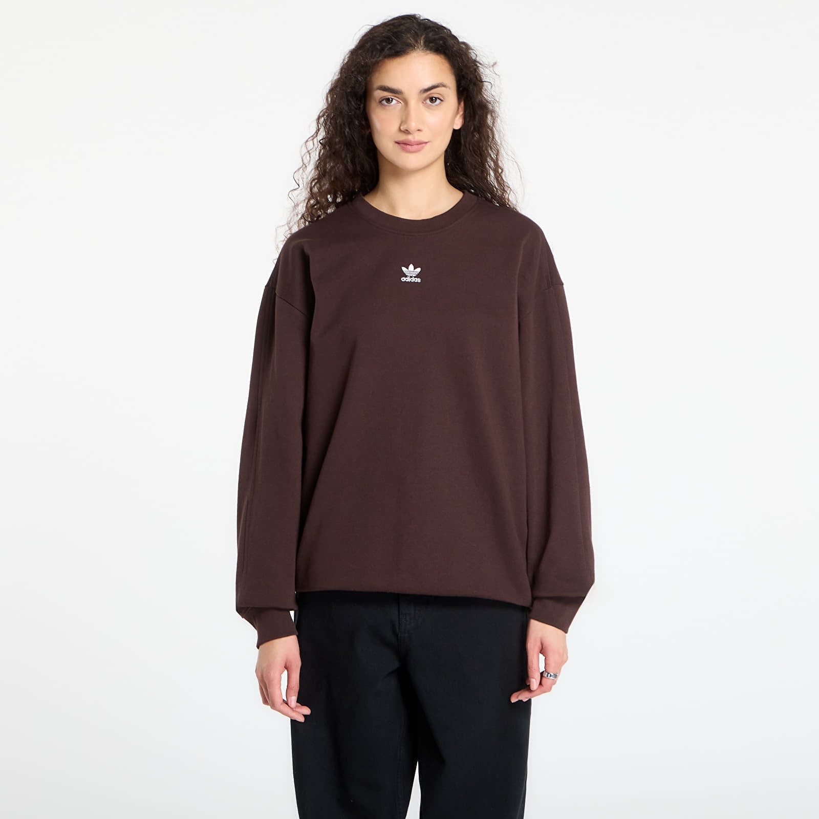 Sweatshirt adidas Essentials Oversized French Terry Sweatshirt Aurora Coffee L