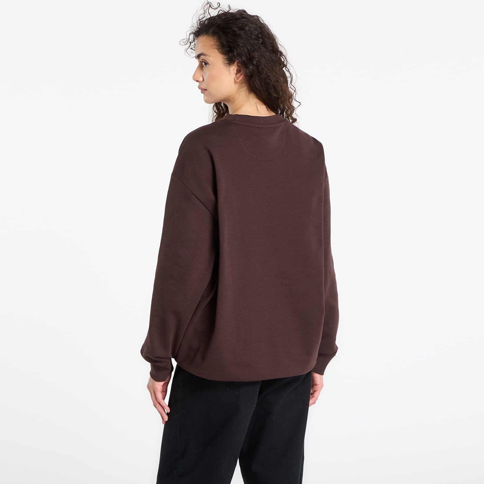 Hanorace pentru femei adidas Essentials Oversized French Terry Sweatshirt Aurora Coffee