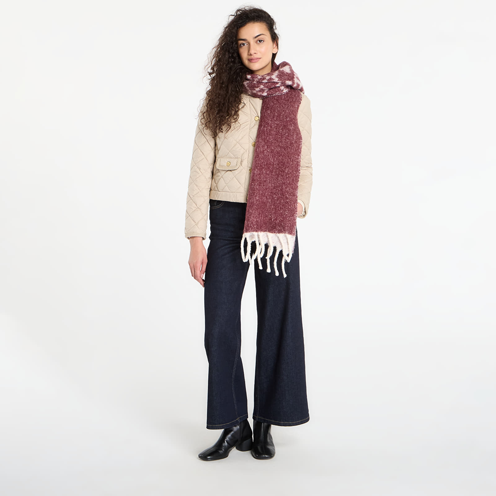 Dámské bundy Tommy Hilfiger G/Button Quilted Reg Lady Jacket Silt